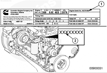 isx cummins engine serial number